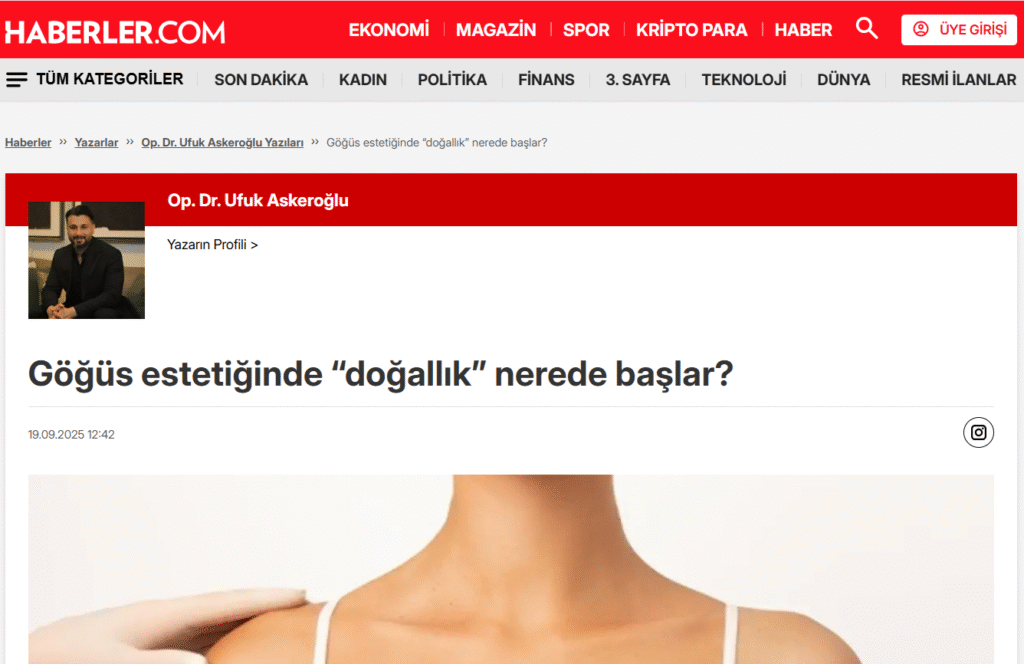 Göğüs estetiğinde “doğallık” nerede başlar?